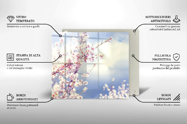 Protection plaque induction Arbre en fleurs