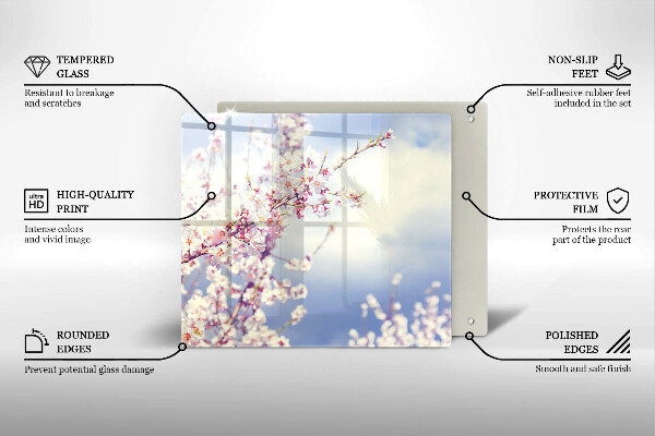 Protection plaque induction Arbre en fleurs