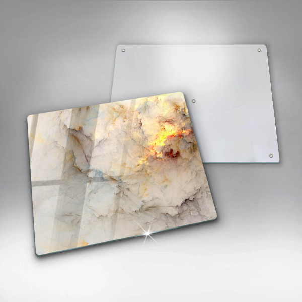 Protection plaque induction Texture de marbre avec de l'or