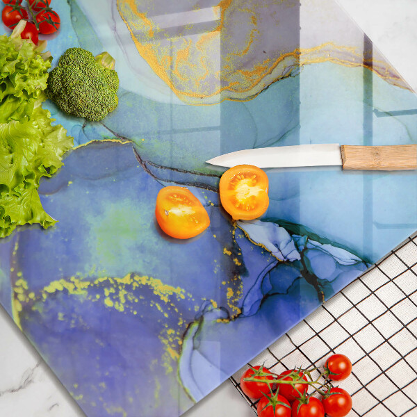 Protection plaque induction Pierre dorée craquelée