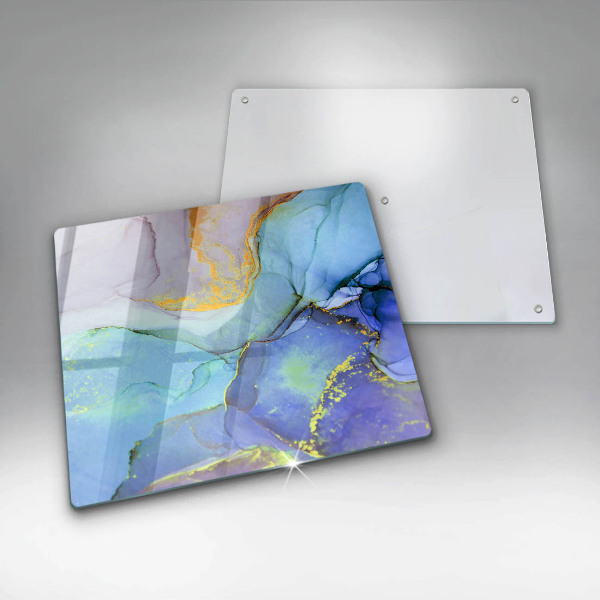 Protection plaque induction Pierre dorée craquelée