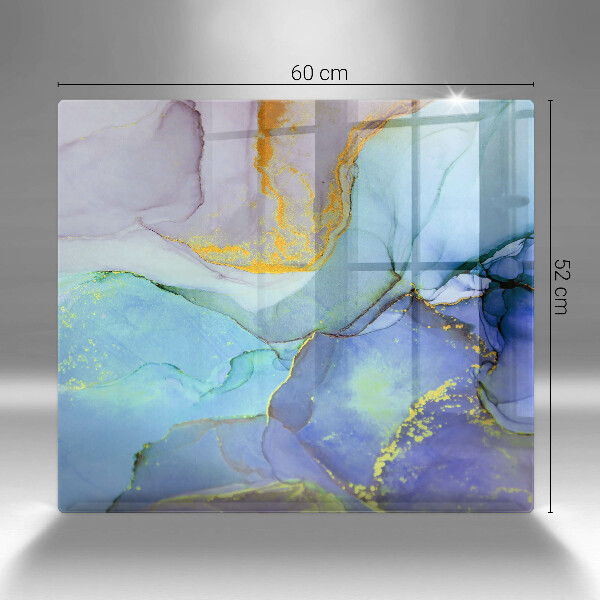 Protection plaque induction Pierre dorée craquelée