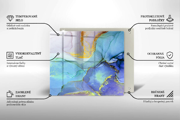 Protection plaque induction Pierre dorée craquelée