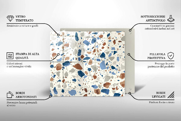 Protection plaque induction Grès décoratif