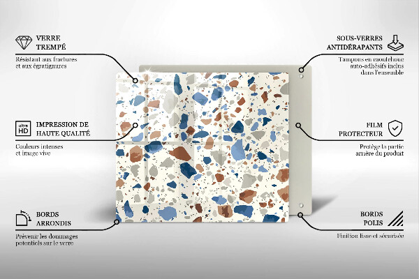 Protection plaque induction Grès décoratif