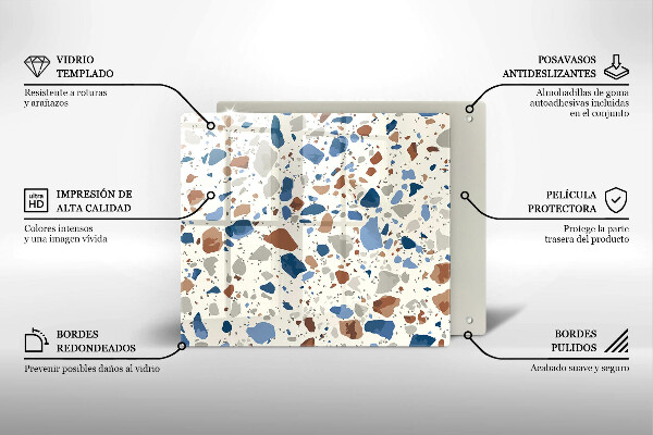 Protection plaque induction Grès décoratif