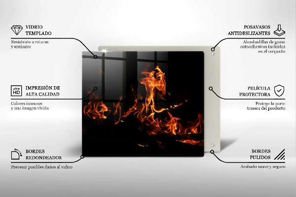 Protection plaque induction Allume une flamme vivante