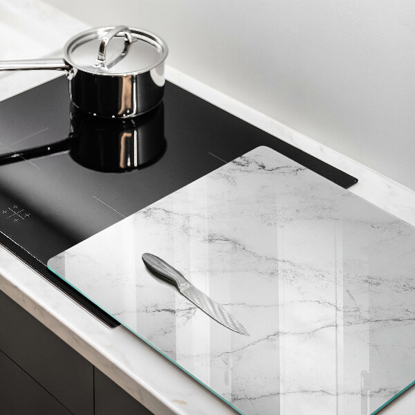 Cache plaque de cuisson Texture de marbre élégante