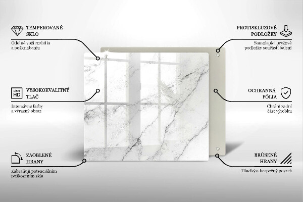 Cache plaque de cuisson Texture de marbre élégante