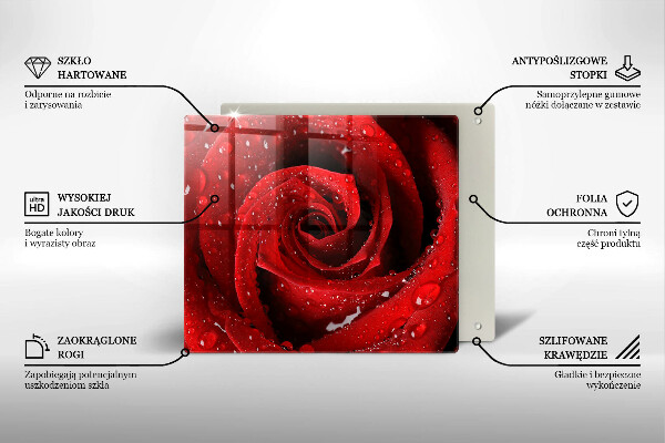 Cache plaque de cuisson Pétales de fleurs de roses