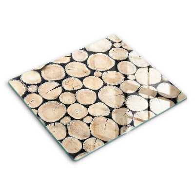 Cache plaque de cuisson Troncs d'arbres en bois