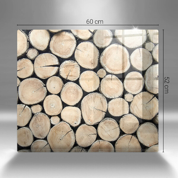 Cache plaque de cuisson Troncs d'arbres en bois