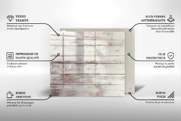 Cache plaque de cuisson Vieilles planches de bois