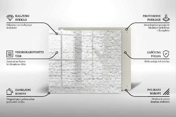 Cache plaque de cuisson Mur de briques