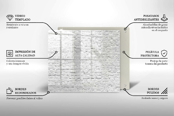 Cache plaque de cuisson Mur de briques