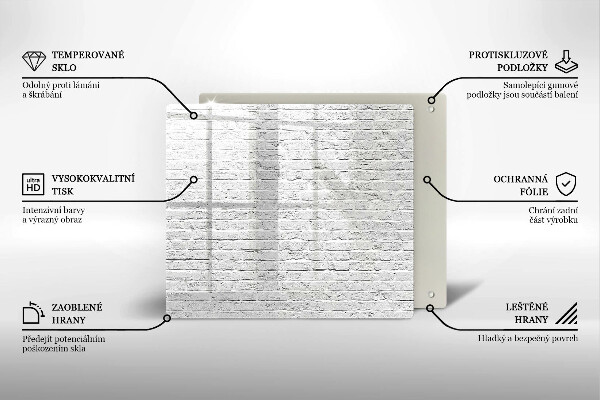 Cache plaque de cuisson Mur de briques