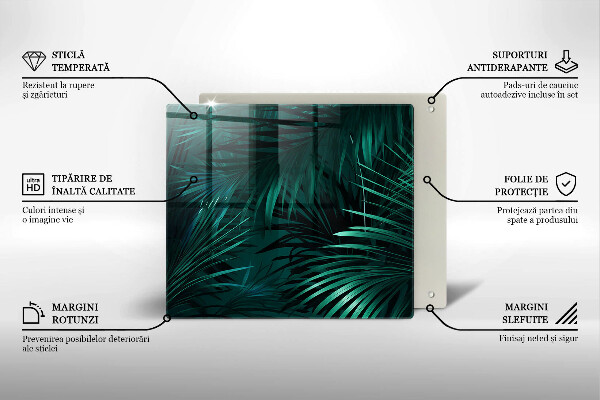 Protection plaque induction Feuilles de la jungle sauvage