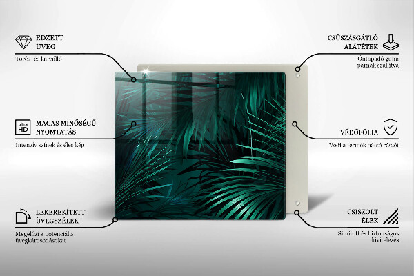 Protection plaque induction Feuilles de la jungle sauvage