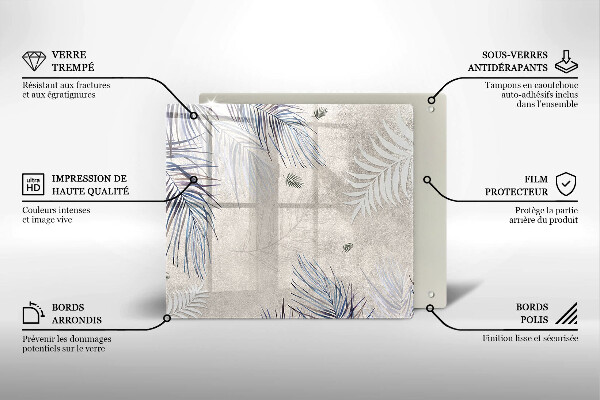 Protection plaque induction Feuilles subtiles