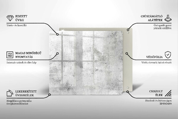 Protection plaque induction Texture béton