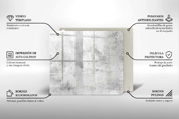 Protection plaque induction Texture béton
