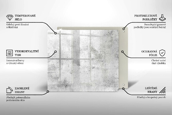 Protection plaque induction Texture béton