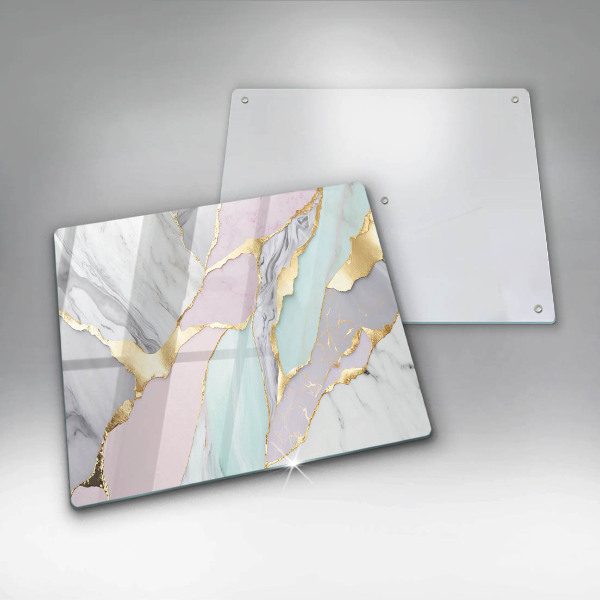 Protection plaque induction Marbre pastel