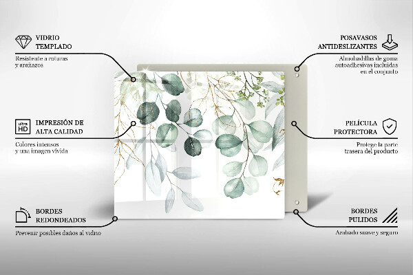 Protection plaque induction Plantes peintes