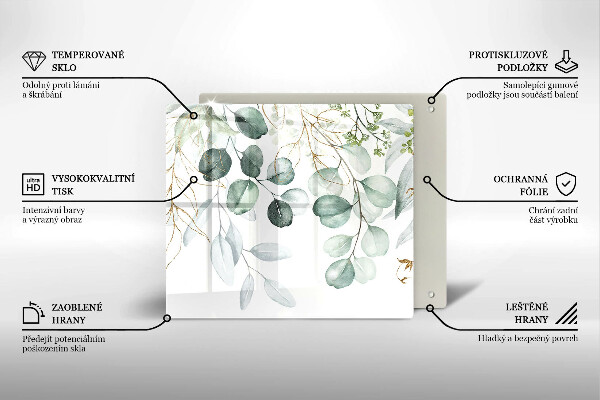 Protection plaque induction Plantes peintes