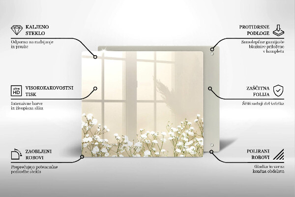 Protection plaque induction Fleurs de bohème en plâtre