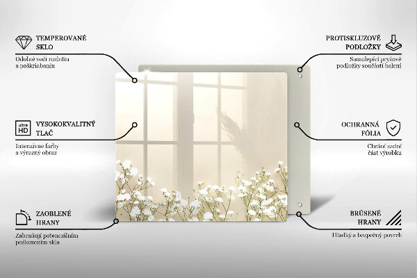 Protection plaque induction Fleurs de bohème en plâtre