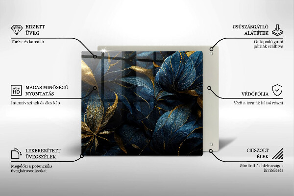 Protection plaque induction Feuilles décoratives avec de l'or