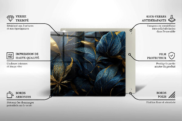 Protection plaque induction Feuilles décoratives avec de l'or