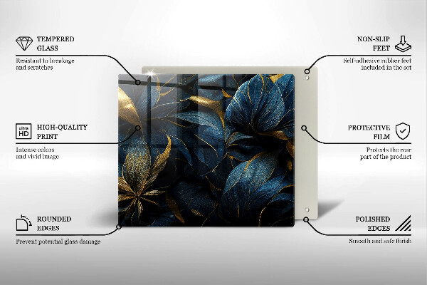 Protection plaque induction Feuilles décoratives avec de l'or