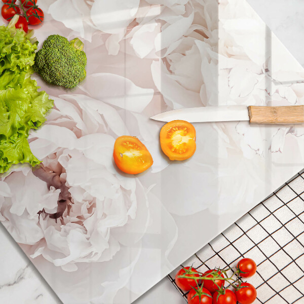 Protection plaque induction Pivoines pastel