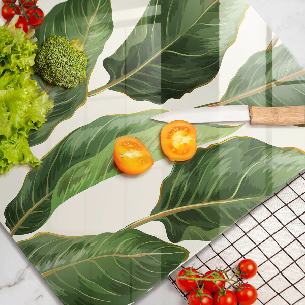 Cache plaque de cuisson Feuilles de banane