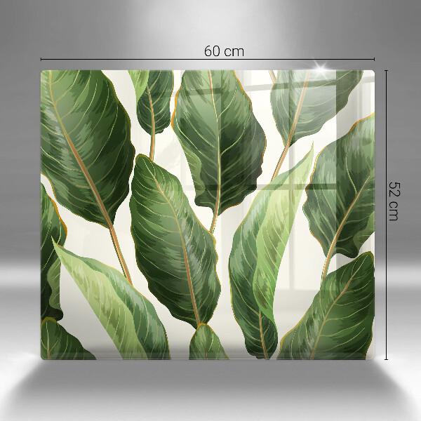 Cache plaque de cuisson Feuilles de banane