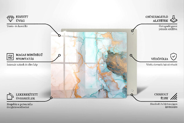 Cache plaque de cuisson Abstraction de marbre