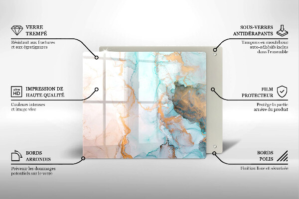 Cache plaque de cuisson Abstraction de marbre