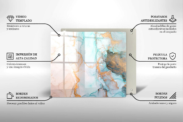 Cache plaque de cuisson Abstraction de marbre