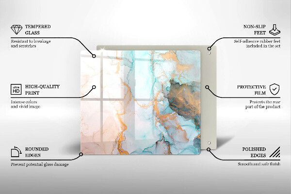 Cache plaque de cuisson Abstraction de marbre