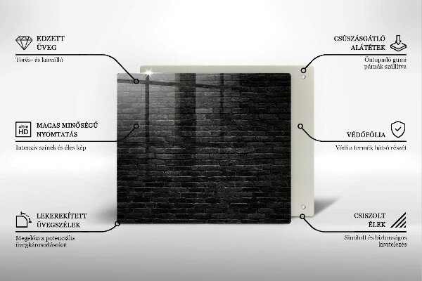 Cache plaque de cuisson Mur de briques