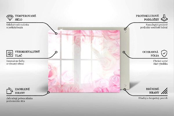 Cache plaque de cuisson Fond de roses délicates