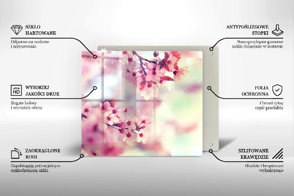 Cache plaque de cuisson Fleurs de pommier nature