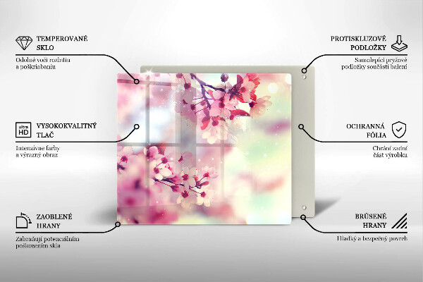 Cache plaque de cuisson Fleurs de pommier nature