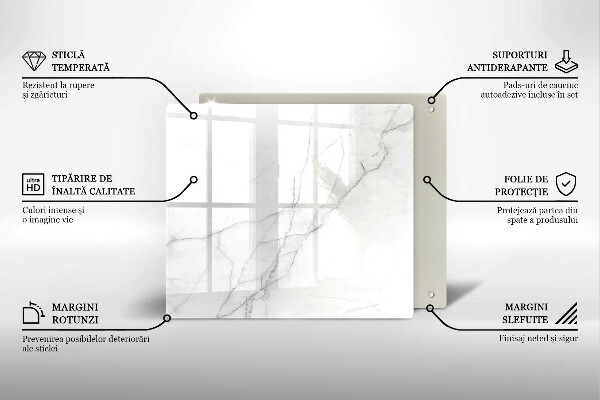 Cache plaque de cuisson Fond de pierre de marbre