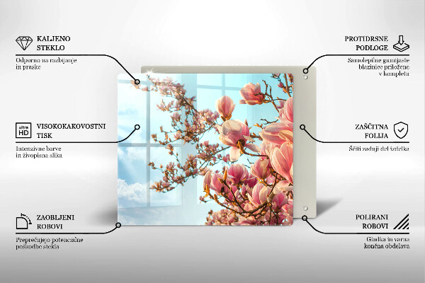 Cache plaque de cuisson Arbre à fleurs roses