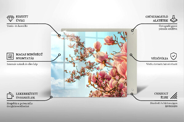 Cache plaque de cuisson Arbre à fleurs roses