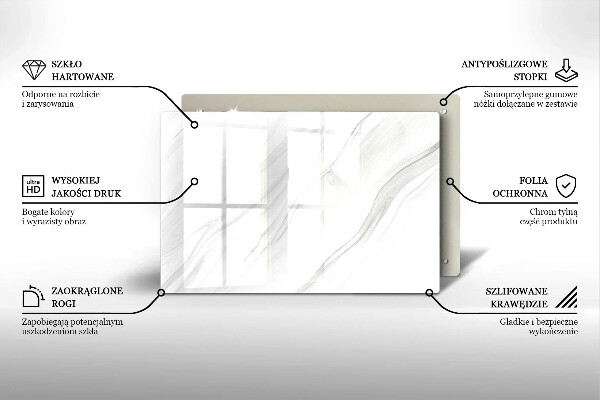 Protège plaque de cuisson Marbre délicat