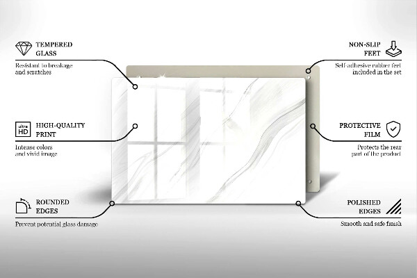 Protège plaque de cuisson Marbre délicat